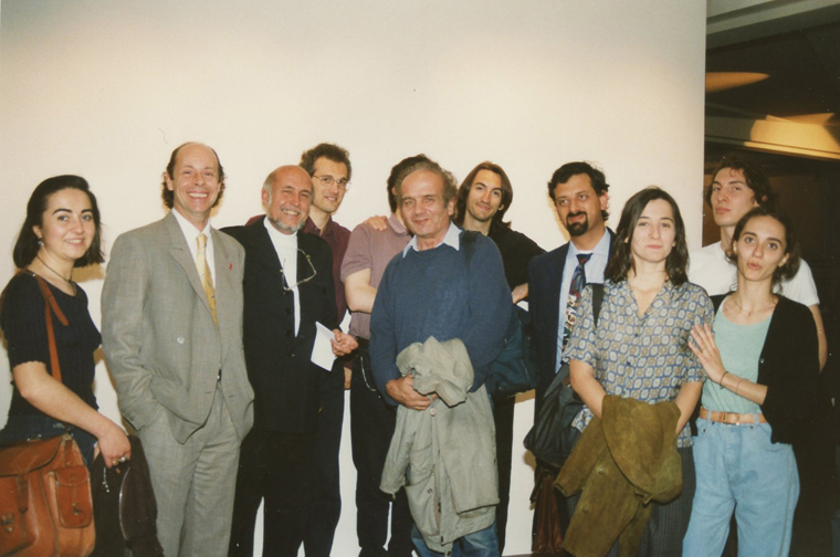 Etudiants de l'Universit� de Turin et leurs professeurs